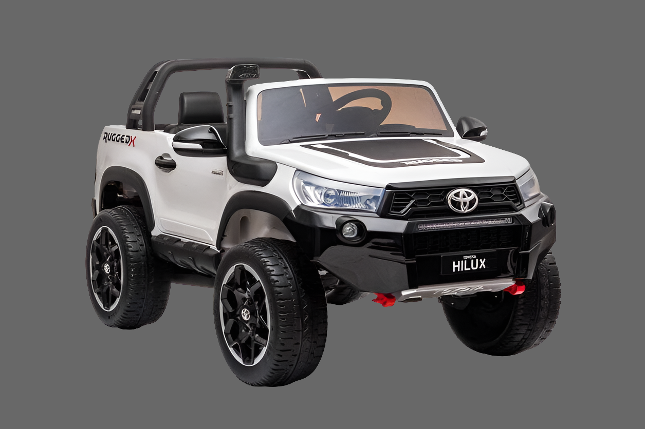 TOYOTA HILUX 4X4 24V UTE WHITE/BLACK RIDE ON CAR 800W