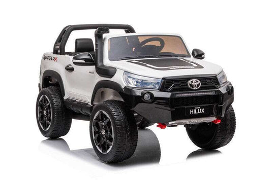 TOYOTA HILUX 4X4 24V UTE WHITE/BLACK RIDE ON CAR 800W